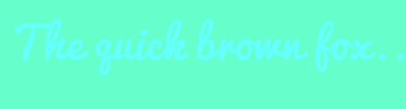 Image with Font Color 66FFFF and Background Color 66FFCC